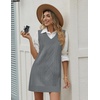 Zeagoo Womens Sweater Vest Dresses Fall Knit V Neck Pullover Sweaters 2026(Deep Grey)