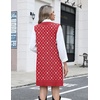 Zeagoo Womens Sweater Vest Dresses Fall Knit V Neck Pullover Sweaters 2026(Red Polka Dots)