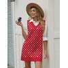 Zeagoo Womens Sweater Vest Dresses Fall Knit V Neck Pullover Sweaters 2026(Red Polka Dots)