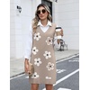Zeagoo Womens Sweater Vest Dresses Fall Knit V Neck Pullover Sweaters 2026(Sf175)