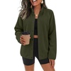Zeagoo Fleece Jackets for Women Fall Clothe Button Winter Coat with Pockets(Army Green)