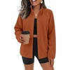 Zeagoo Fleece Jackets for Women Fall Clothe Button Winter Coat with Pockets(Caramel)