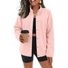 Zeagoo Fleece Jackets for Women Fall Clothe Button Winter Coat with Pockets(Pink)