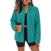 Zeagoo Fleece Jackets for Women Fall Clothe Button Winter Coat with Pockets(Turquoise)