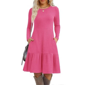 Zeagoo Summer Dresses for Women 2025 Cotton Button Down Short Sleeve Tshirt Dresses Casual Mini Beach Dress(0-rose Red)