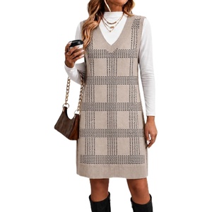 Zeagoo Womens Sweater Vest Dresses Fall Knit V Neck Pullover Sweaters 2026(01-gw304)