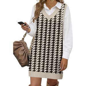 Zeagoo Womens Sweater Vest Dresses Fall Knit V Neck Pullover Sweaters 2026(Jh466)