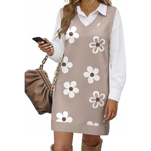 Zeagoo Womens Sweater Vest Dresses Fall Knit V Neck Pullover Sweaters 2026(Sf175)
