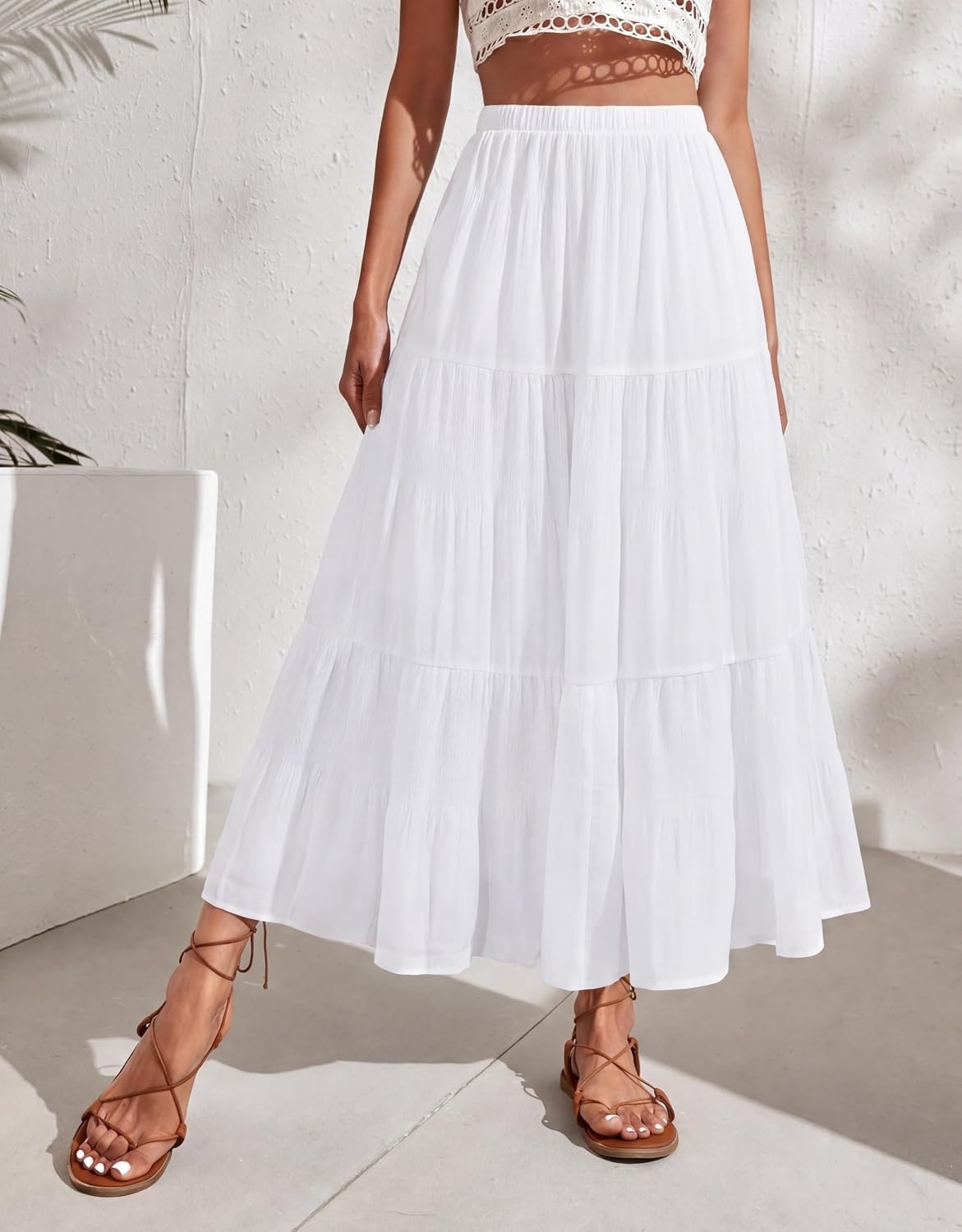 image:imageZeagoo Women Long SkirtWhite