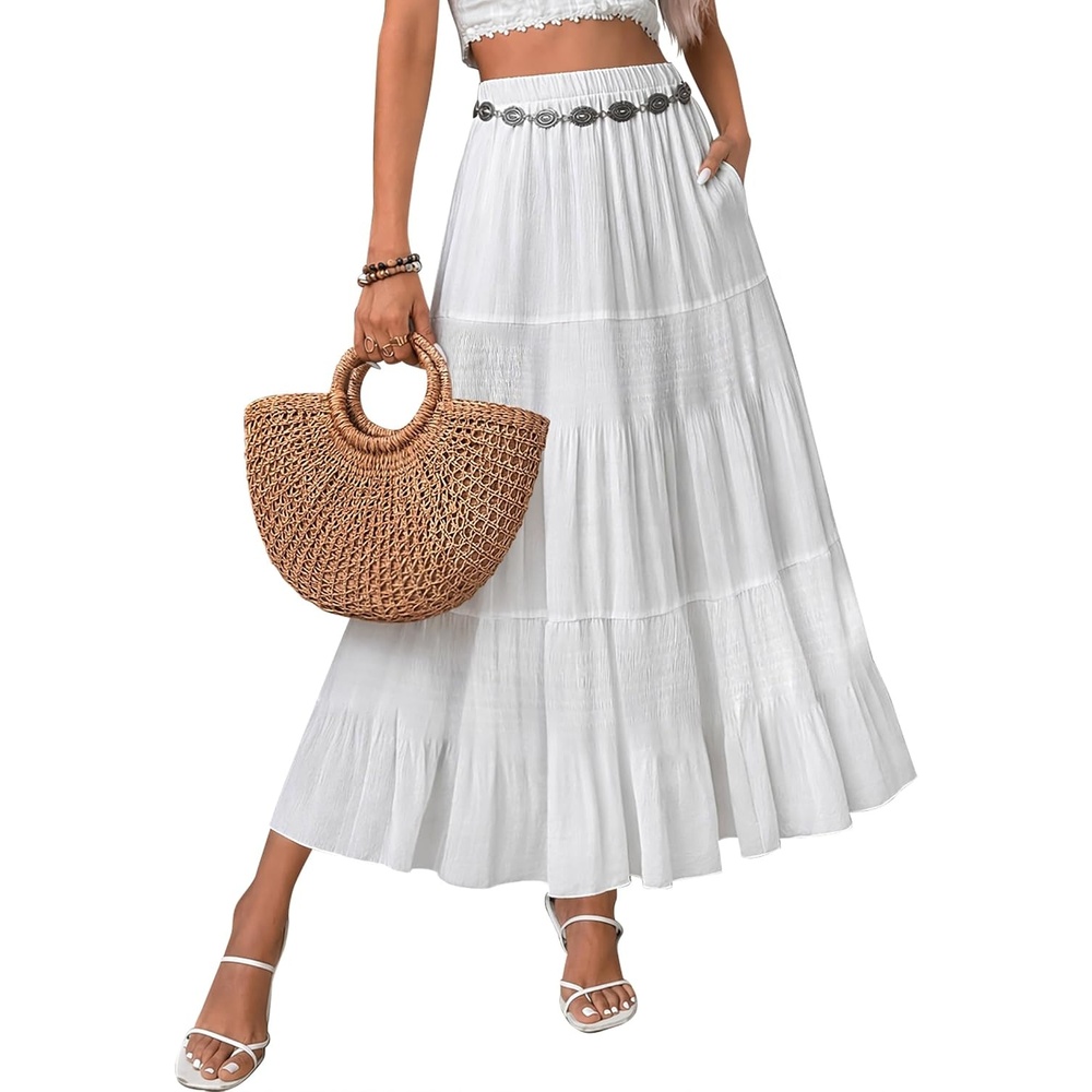 image:imageZeagoo Women Long SkirtWhite