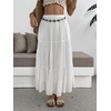 Zeagoo Women Long Skirt(White)