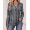 Zeagoo Womens Tops Long Sleeve V Neck Tee Shirts Cute Dressy Casual(Black Stripes Tz530)