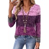 Zeagoo Womens Tops Long Sleeve V Neck Tee Shirts Cute Dressy Casual(Purple Jh695)