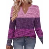 Zeagoo Womens Tops Long Sleeve V Neck Tee Shirts Cute Dressy Casual(Purple Jh695)