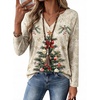 Zeagoo Womens Tops Long Sleeve V Neck Tee Shirts Cute Dressy Casual(Tree Apricot Sd505)