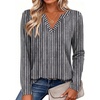 Zeagoo Womens Tops Long Sleeve V Neck Tee Shirts Cute Dressy Casual(Black Stripes Tz530)