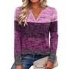 Zeagoo Womens Tops Long Sleeve V Neck Tee Shirts Cute Dressy Casual(Purple Jh695)