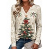 Zeagoo Womens Tops Long Sleeve V Neck Tee Shirts Cute Dressy Casual(Tree Apricot Sd505)